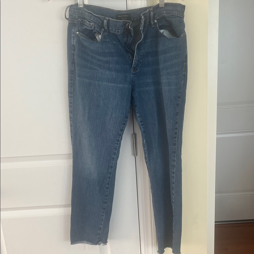 Banana Republic Women's Straight Leg Blue Jeans